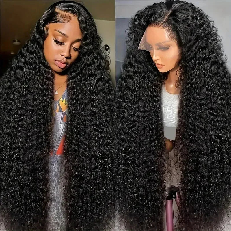 Transparent Lace Frontal Wig Deep Water Wave Brazilian Wig