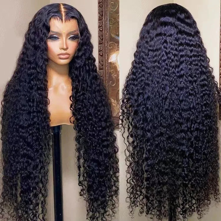 Transparent Lace Frontal Wig Deep Water Wave Brazilian Wig