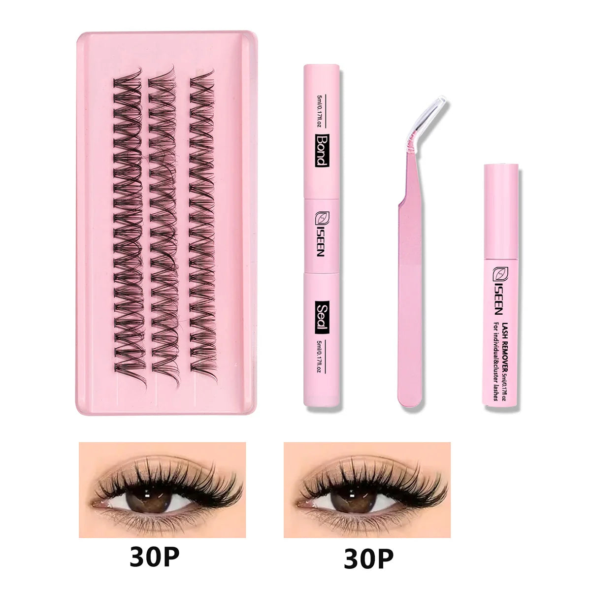 Eyelash Clusters Kit Large Capacity Wispy Individual Lashes