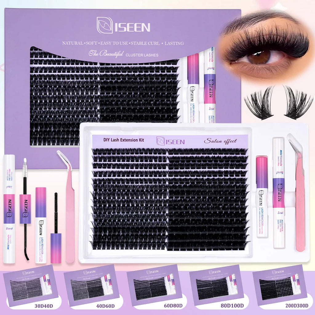 Eyelash Clusters Kit Large Capacity Wispy Individual Lashes
